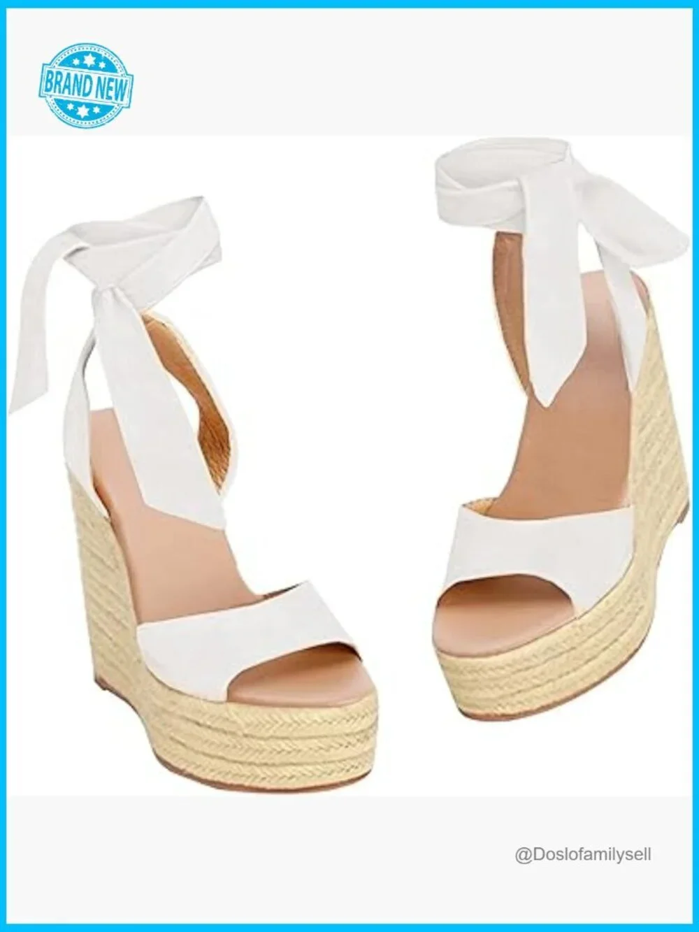 Espadrilles Wedges Platform Sandals Lace Up Ankle Strap Summer Dress Shoes